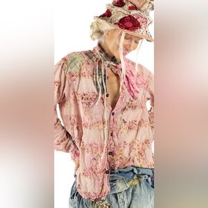 MAGNOLIA PEARL Pink Floral KELLY Western SHIRT